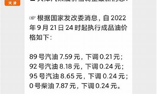 天津地区最新油价_天津油价调整最新消息价